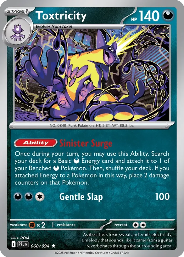 Toxtricity Play! Pokémon Prize Pack Series Nine card
