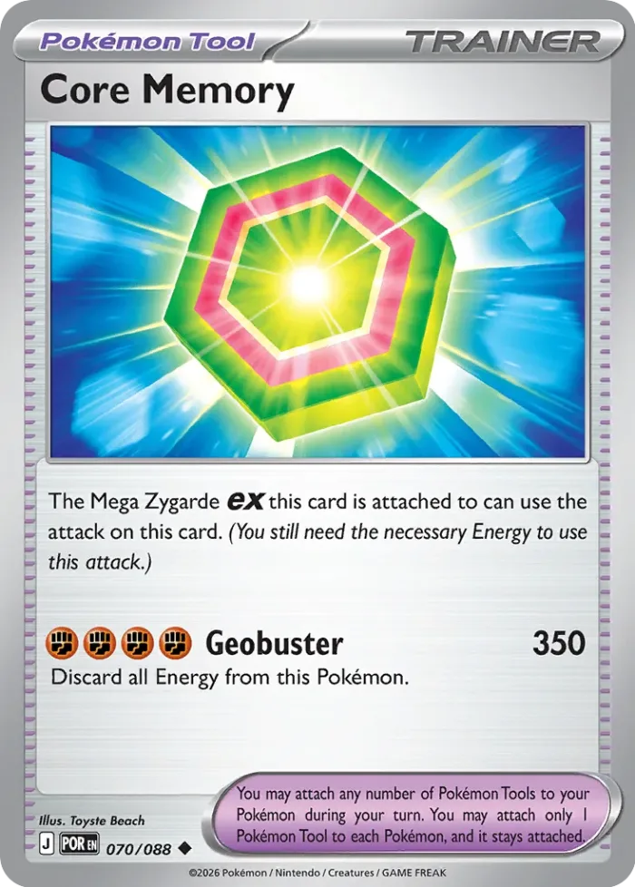 Core Memory Play! Pokémon Prize Pack Series Nine card