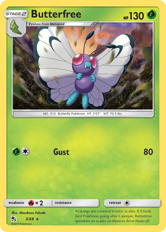 Butterfree #3 Hidden Fates Pokemon card