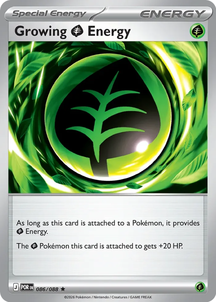 Growing Grass Energy Play! Pokémon Prize Pack Series Nine card