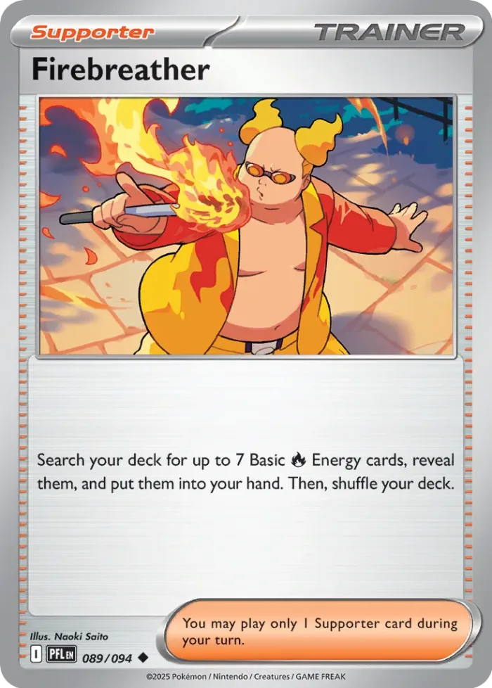 Firebreather Play! Pokémon Prize Pack Series Nine card