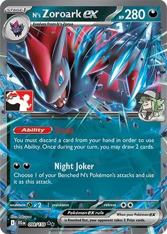 N's Zoroark ex Play! Pokémon Prize Pack Series Nine card