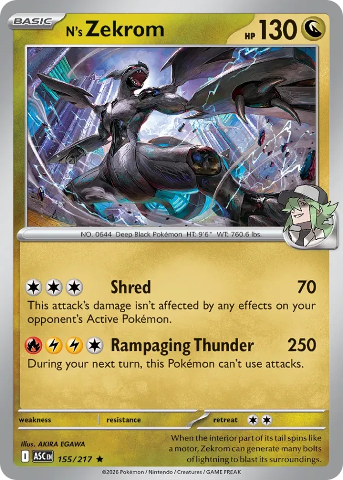N's Zekrom Play! Pokémon Prize Pack Series Nine card