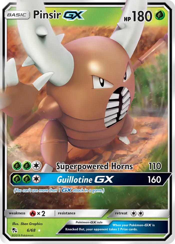 Pinsir-GX #6 Hidden Fates Pokemon card