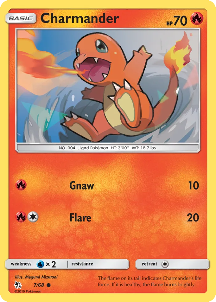 Charmander #7 Hidden Fates Pokemon card