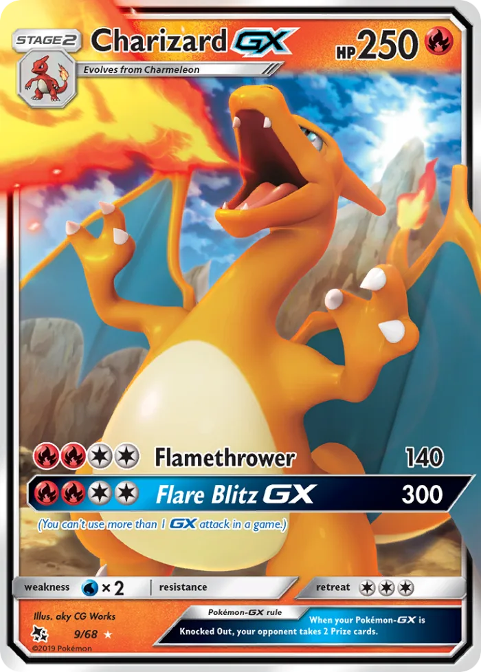 Charizard-GX #9 Hidden Fates Pokemon card