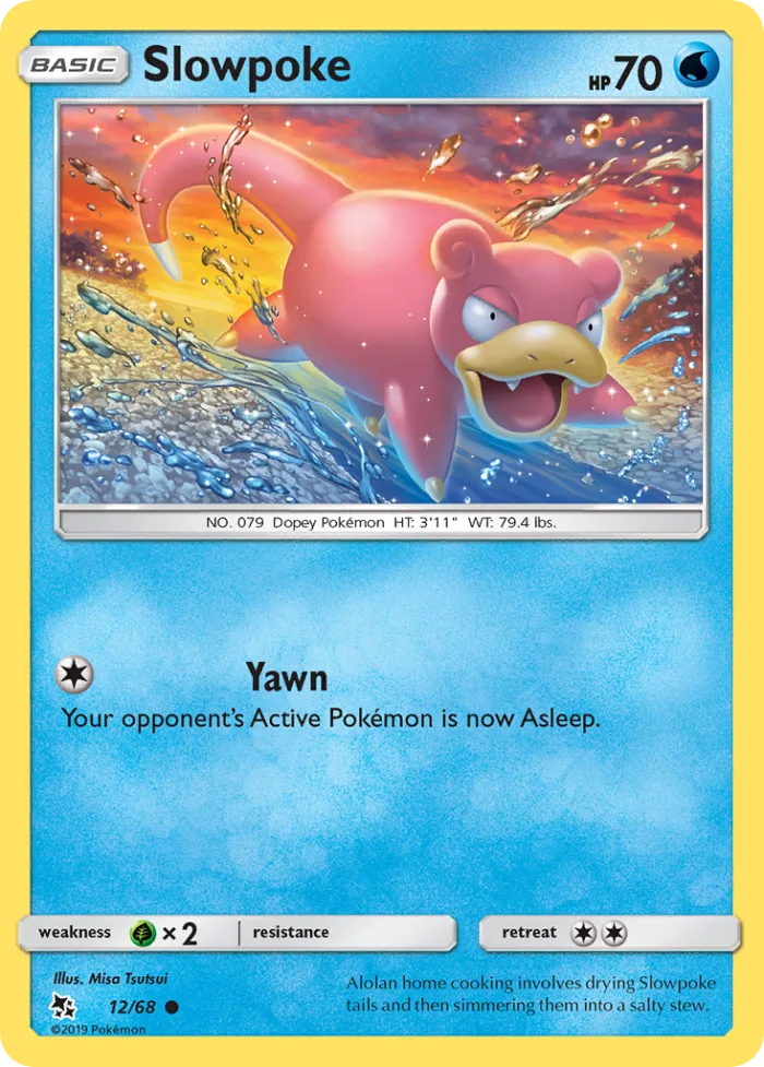 Slowpoke #12 Hidden Fates Pokemon card