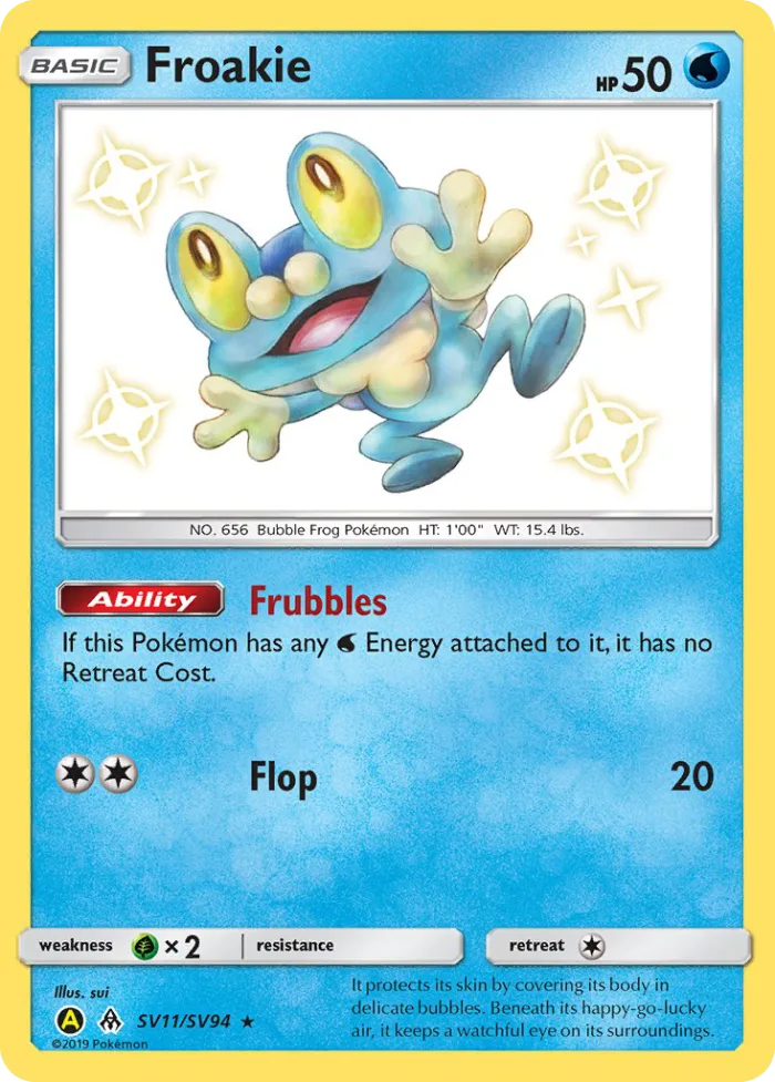 Froakie #SV11 Hidden Fates Pokemon card