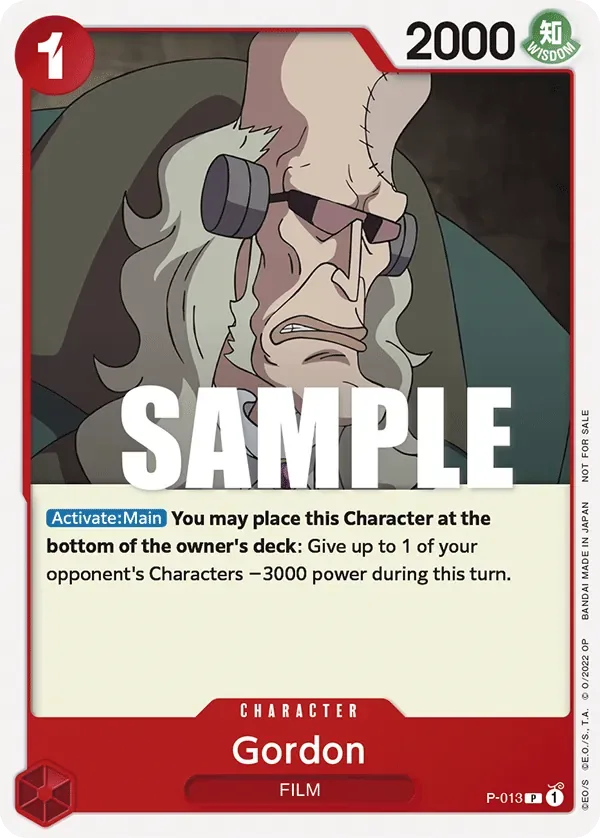Gordon Promos card