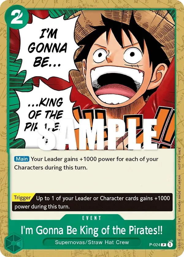 I'm Gonna Be King of the Pirates!! Promos card
