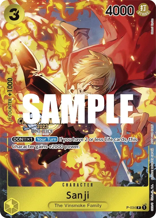 Sanji Promos card