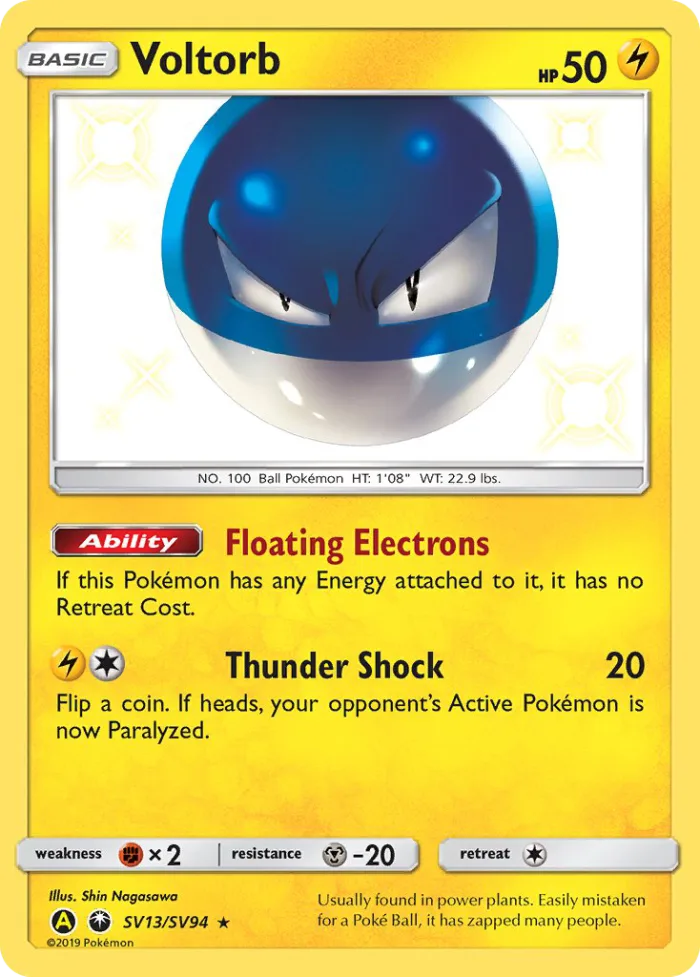 Voltorb #SV13 Hidden Fates Pokemon card