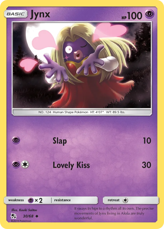 Jynx #30 Hidden Fates Pokemon card