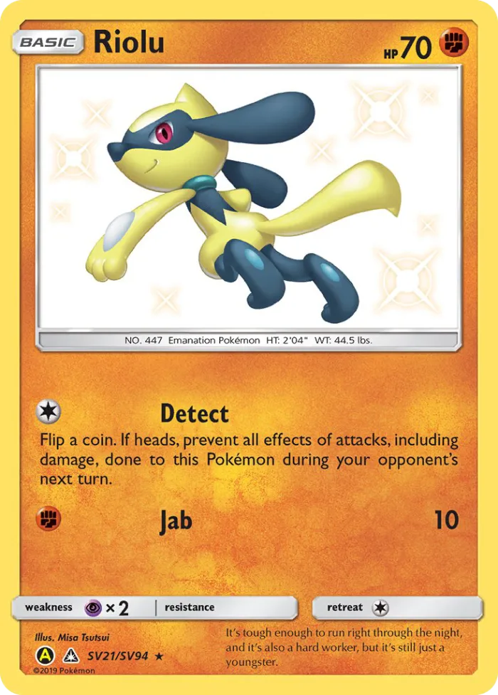 Riolu #SV21 Hidden Fates Pokemon card