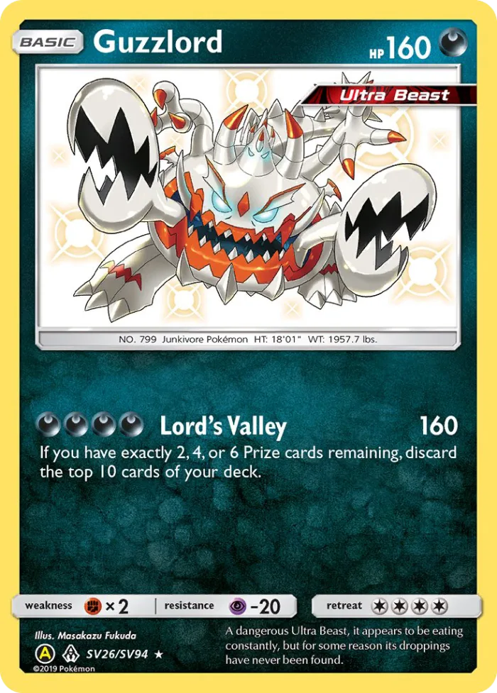 Guzzlord #SV26 Hidden Fates Pokemon card