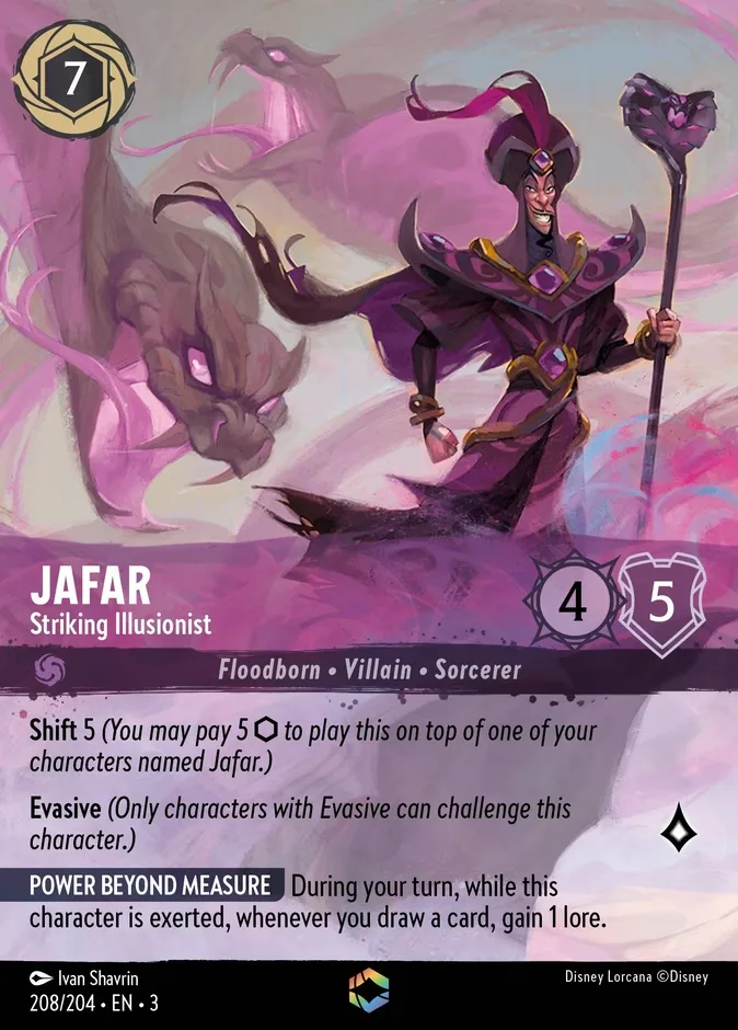 Jafar #208 Into the Inklands Disney Lorcana card