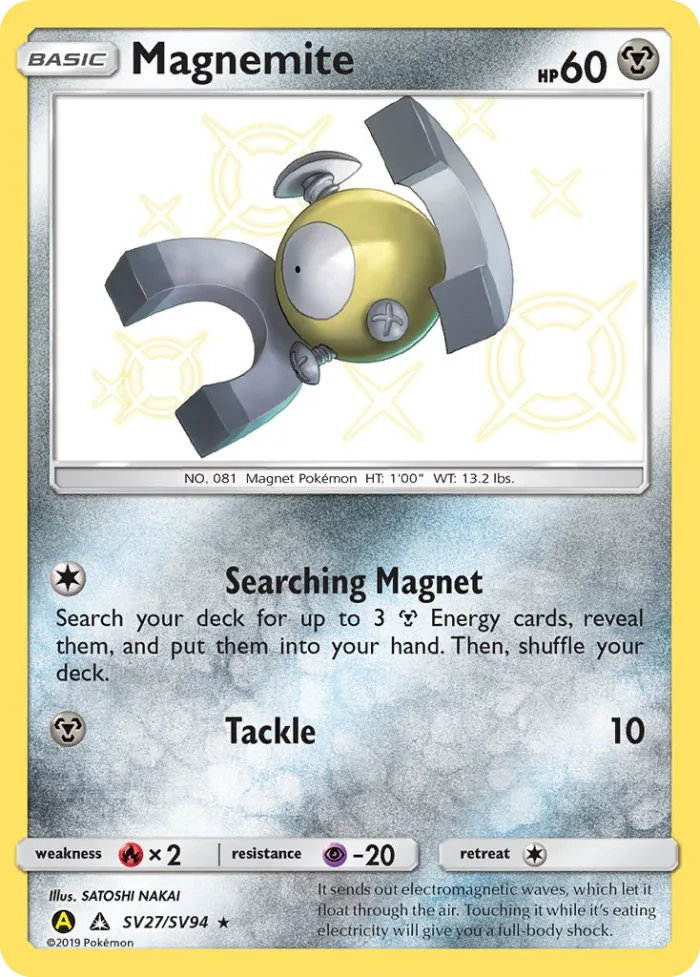 Magnemite #SV27 Hidden Fates Pokemon card