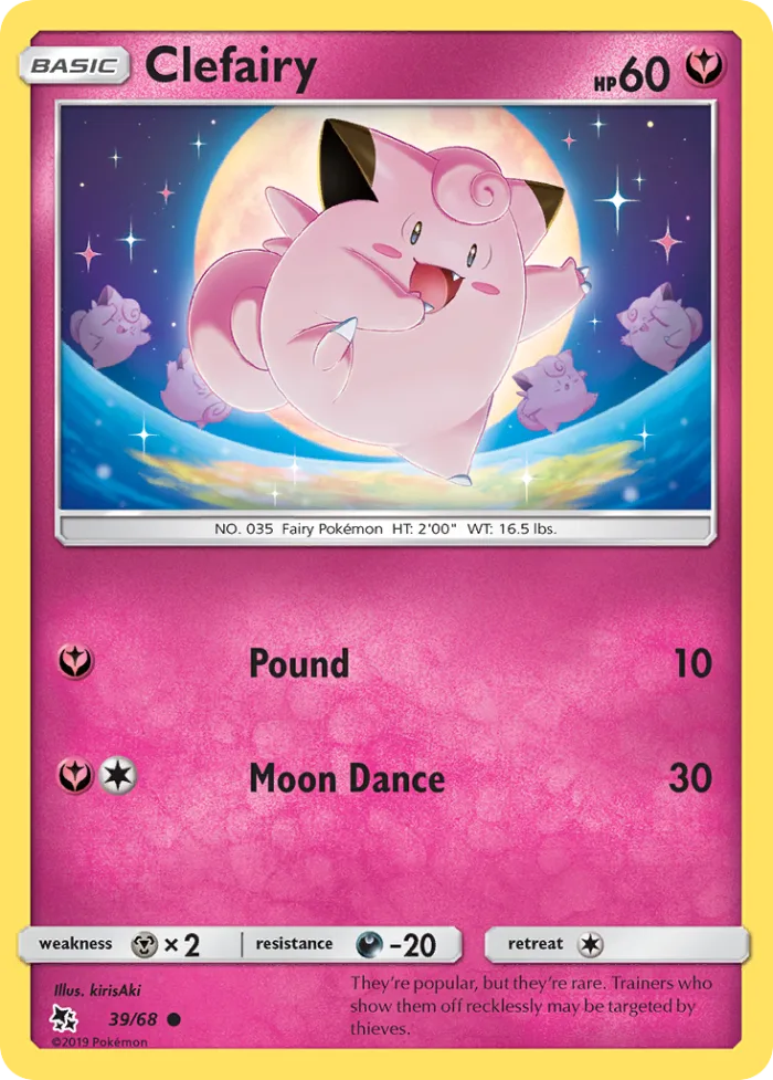 Clefairy #39 Hidden Fates Pokemon card