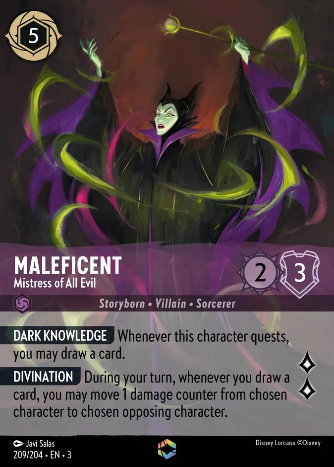 Maleficent #209 Into the Inklands Disney Lorcana card