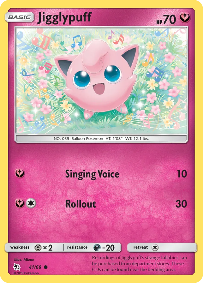 Jigglypuff #41 Hidden Fates Pokemon card