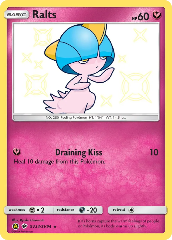 Ralts #SV34 Hidden Fates Pokemon card