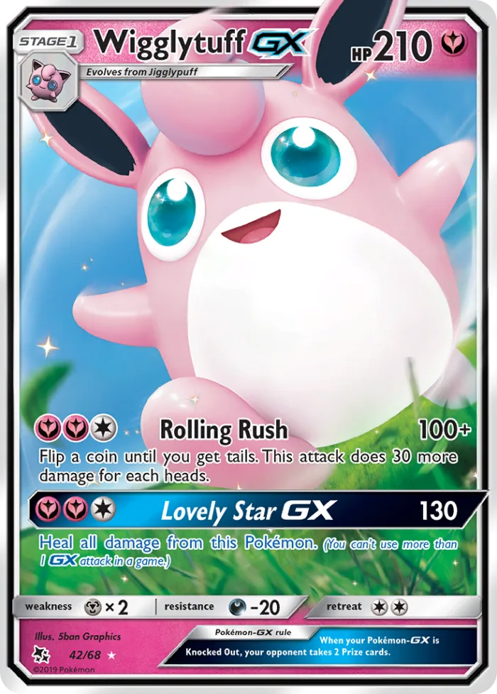 Wigglytuff-GX #42 Hidden Fates Pokemon card