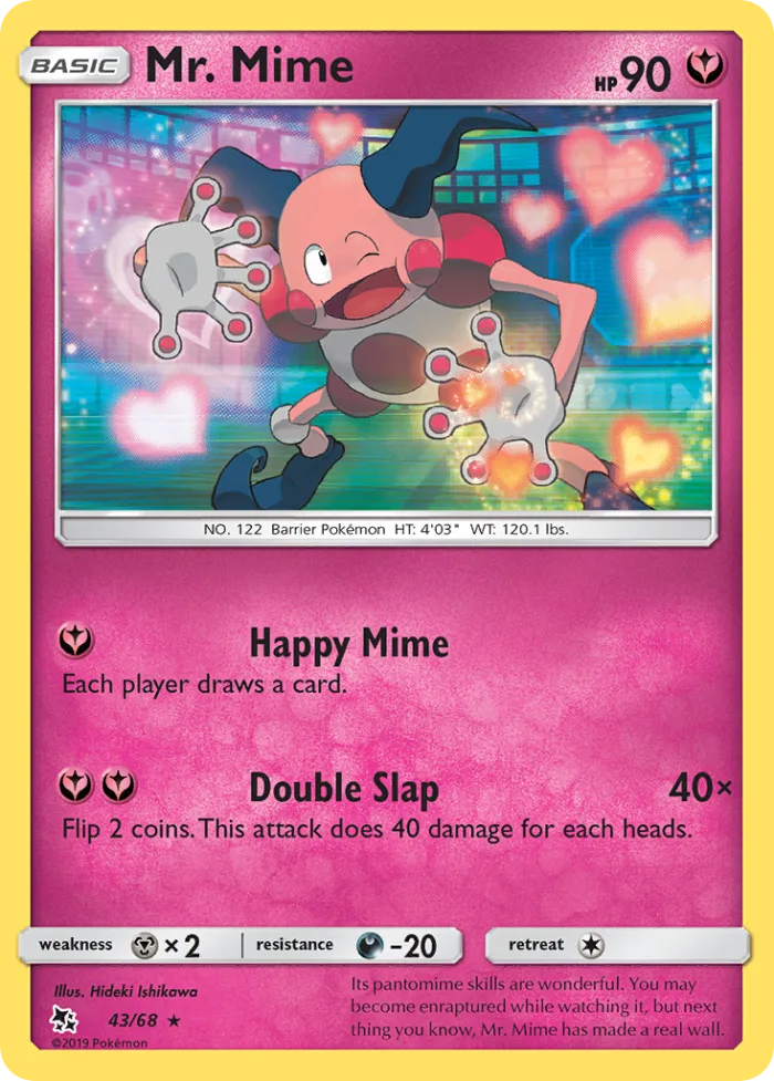 Mr. Mime #43 Hidden Fates Pokemon card
