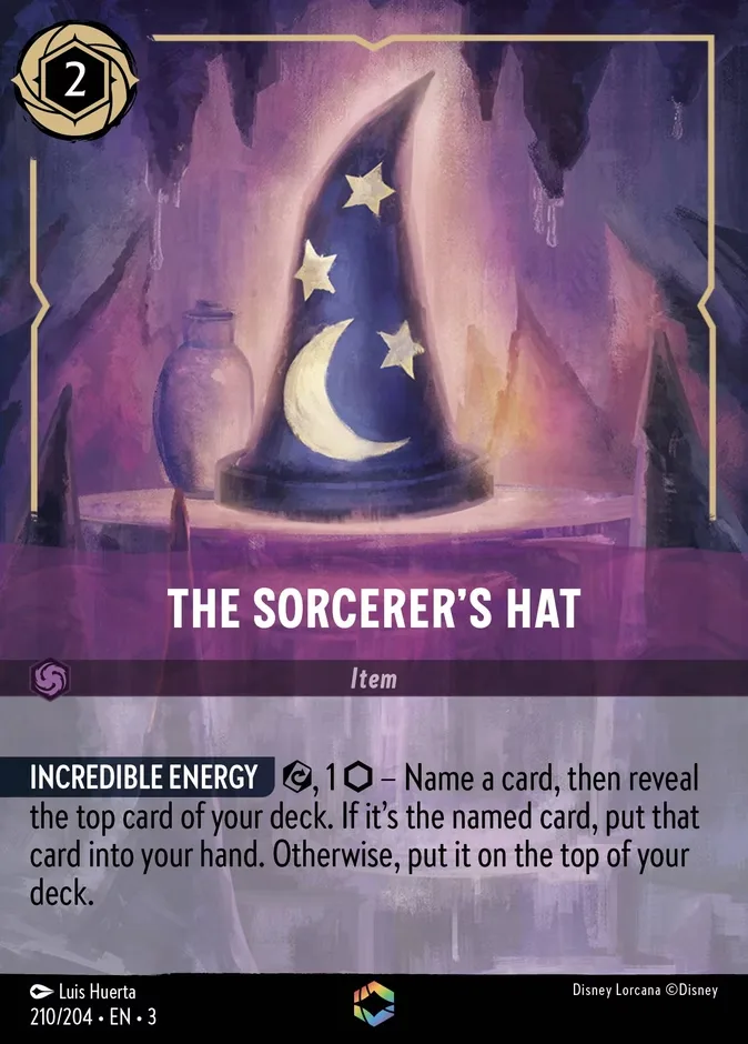 The Sorcerer's Hat #210 Into the Inklands Disney Lorcana card