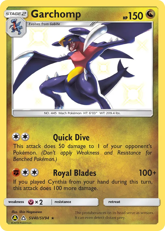 Garchomp #SV40 Hidden Fates Pokemon card