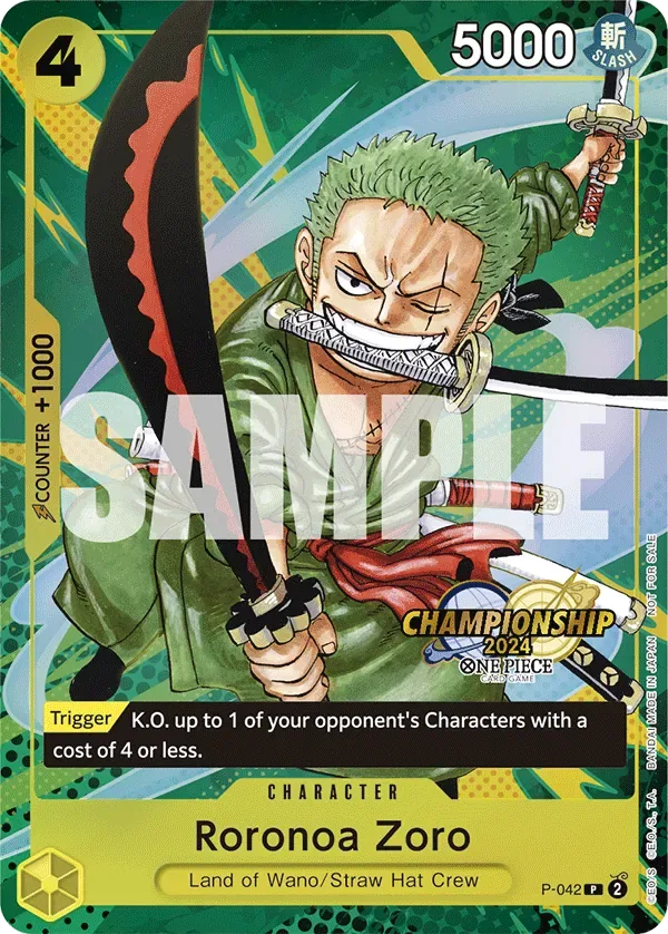 Roronoa Zoro Special Tournament Promos card