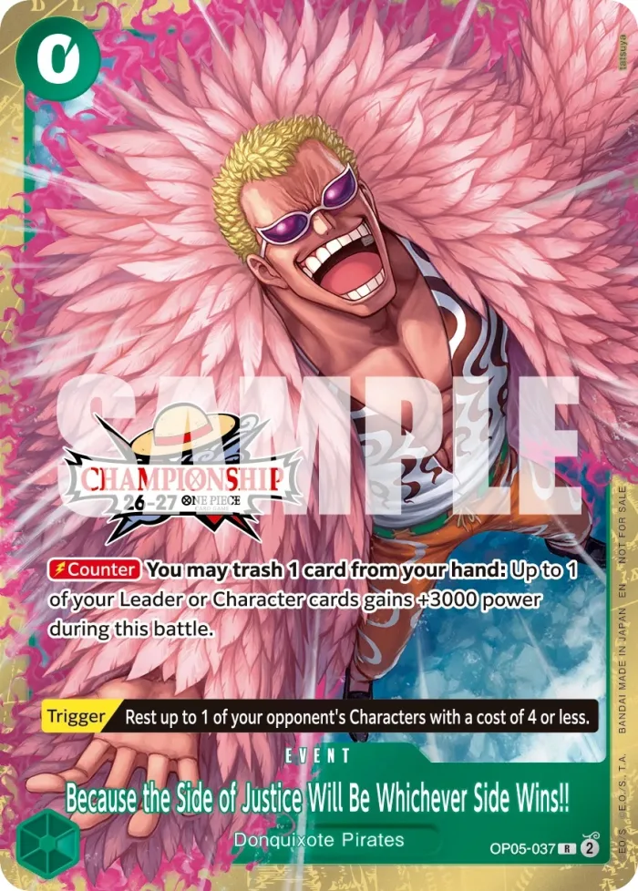 Because the Side of Justice Will Be Whichever Side Wins!! Special Tournament Promos card