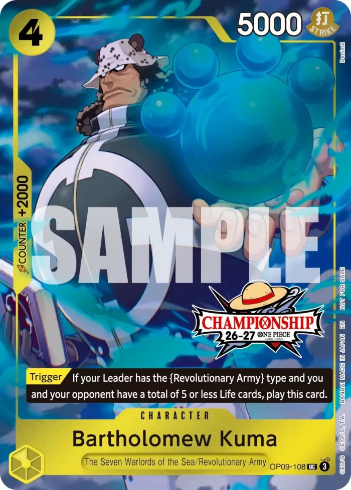 Bartholomew Kuma Special Tournament Promos card