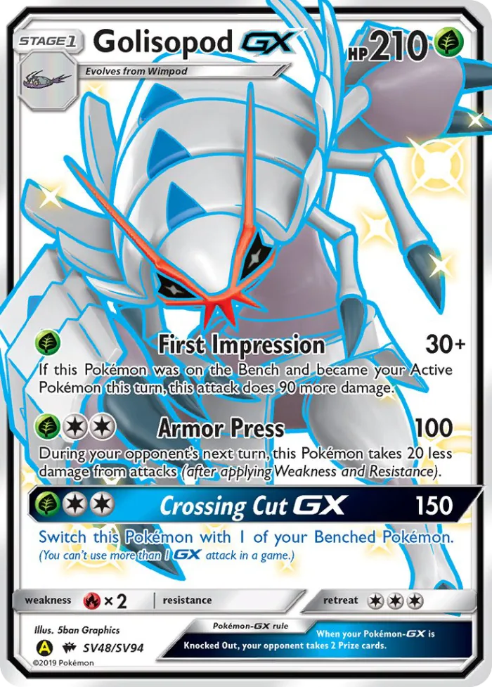 Golisopod-GX #SV48 Hidden Fates Pokemon card