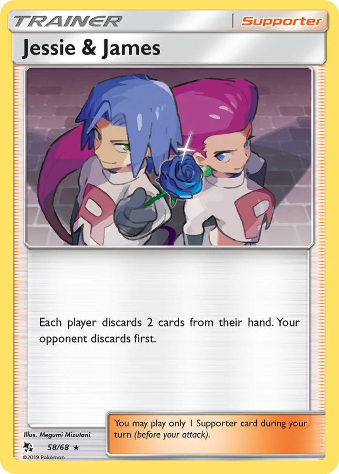 Jessie & James #58 Hidden Fates Pokemon card