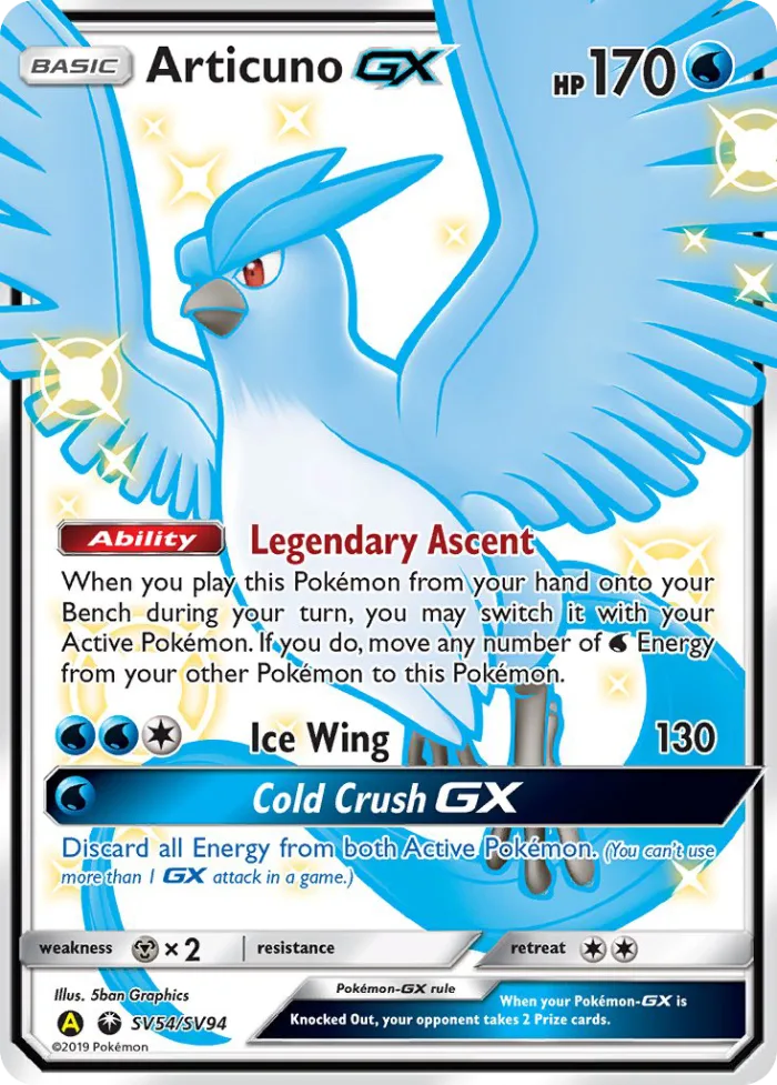Articuno-GX #SV54 Hidden Fates Pokemon card