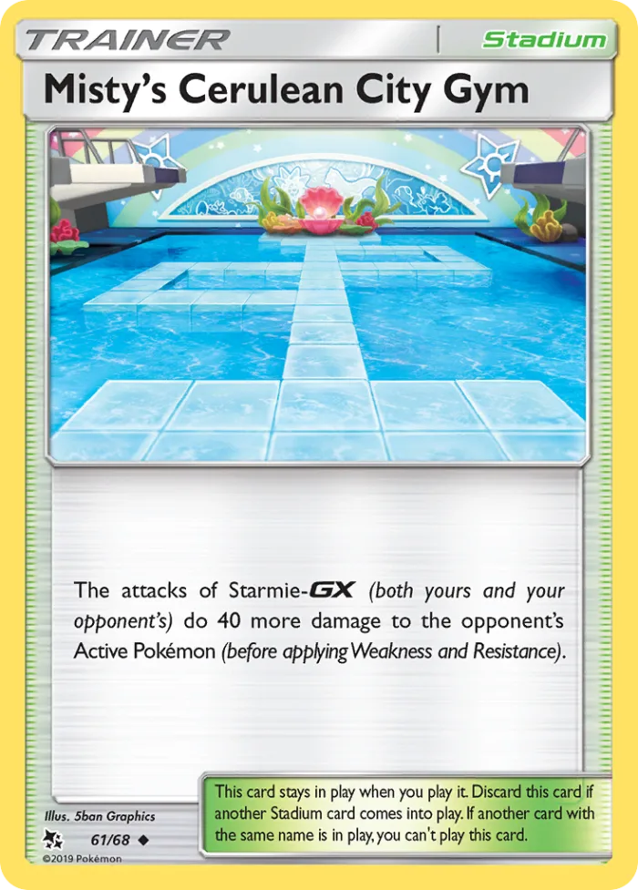 Misty's Cerulean City Gym #61 Hidden Fates Pokemon card