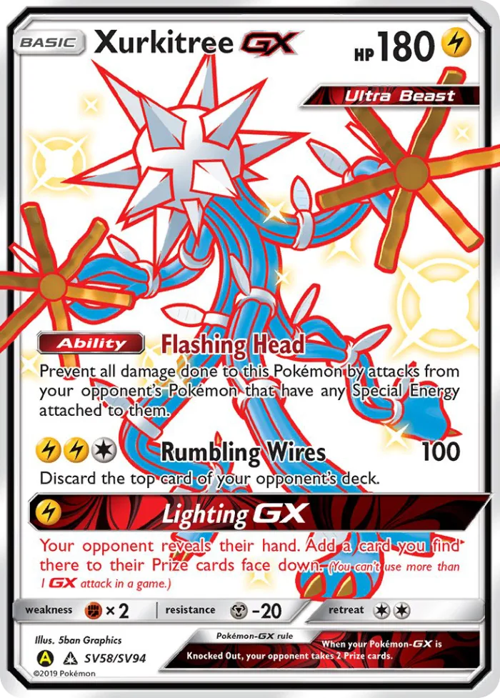 Xurkitree-GX #SV58 Hidden Fates Pokemon card