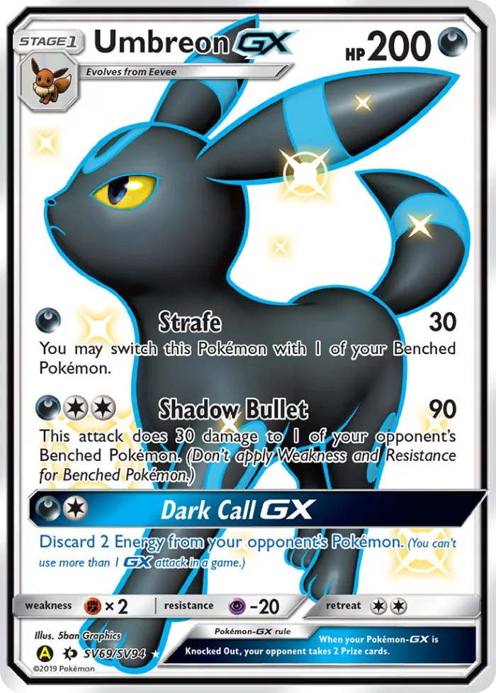 Umbreon-GX #SV69 Hidden Fates Pokemon card