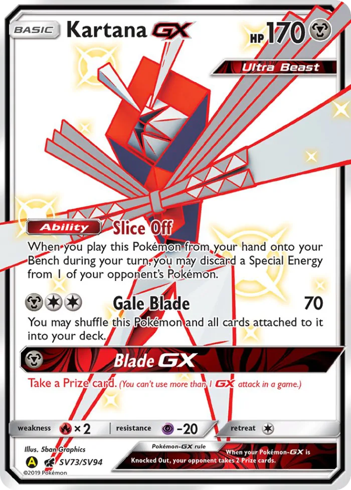 Kartana-GX #SV73 Hidden Fates Pokemon card
