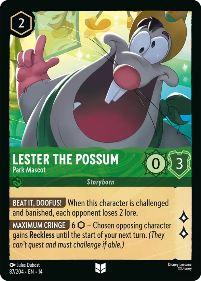 Lester the Possum Hyperia City card
