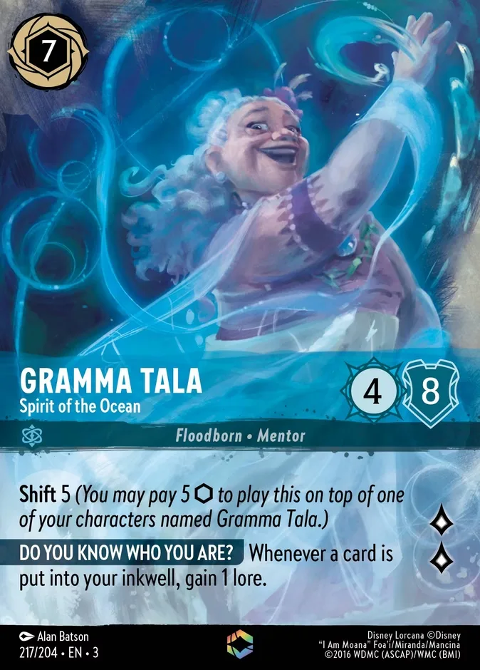 Gramma Tala #217 Into the Inklands Disney Lorcana card