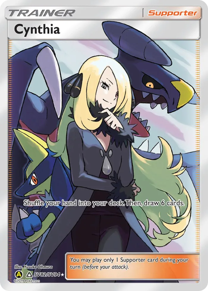 Cynthia #SV82 Hidden Fates Pokemon card