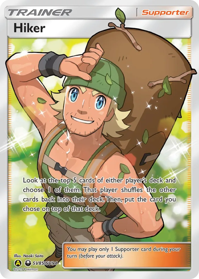 Hiker #SV85 Hidden Fates Pokemon card