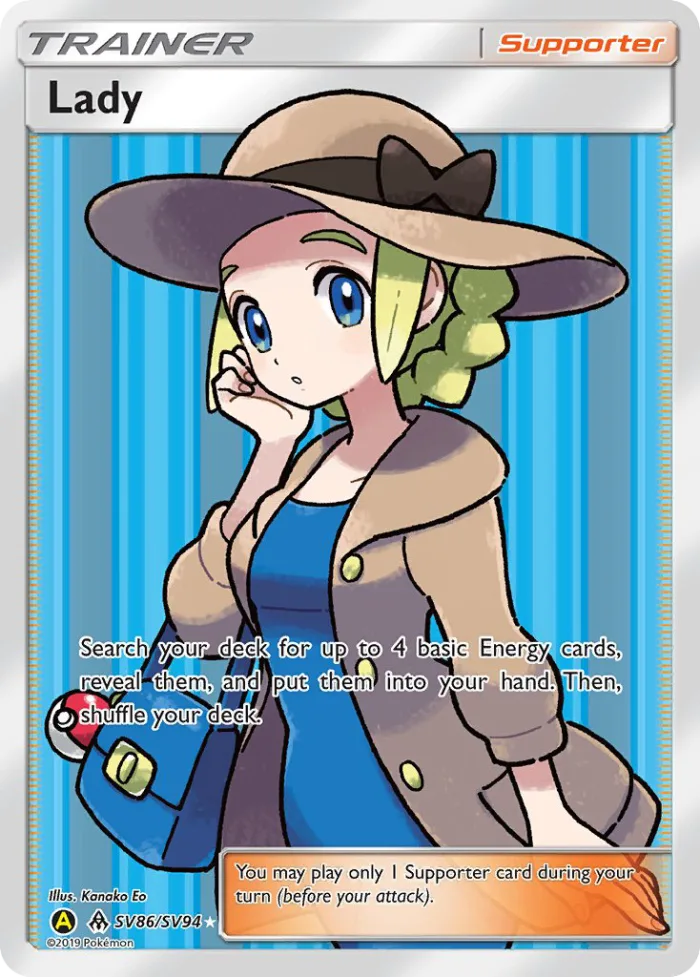 Lady #SV86 Hidden Fates Pokemon card