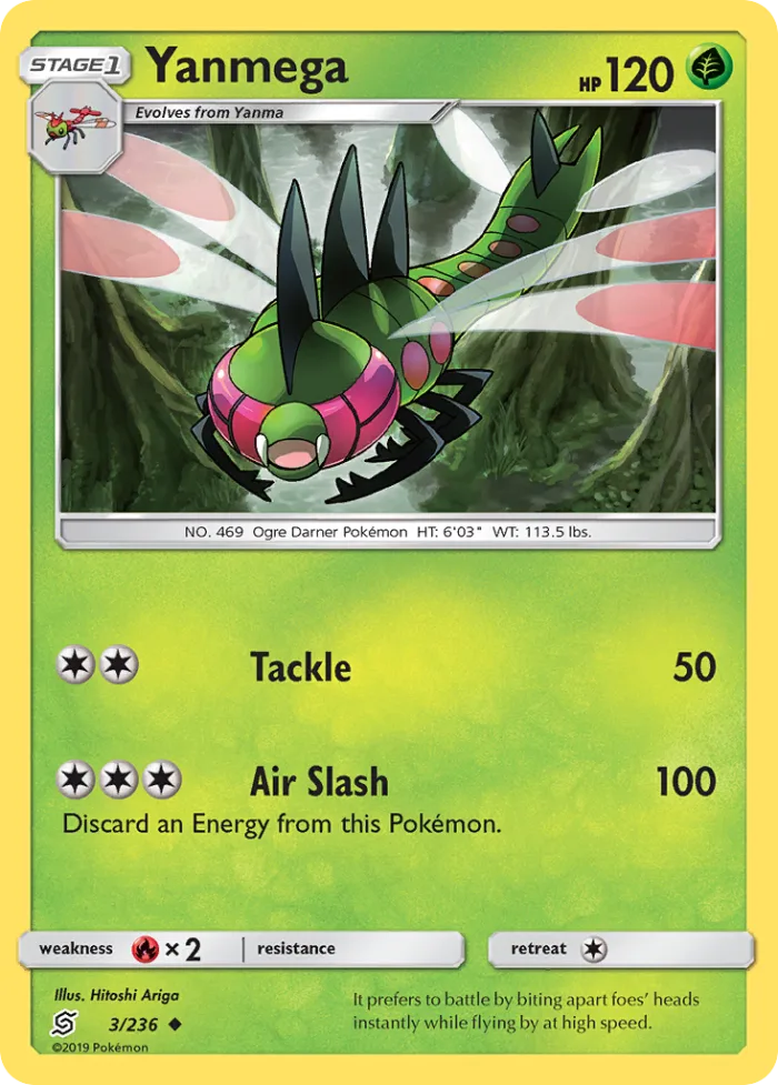 Yanmega #3 Unified Minds Pokemon card
