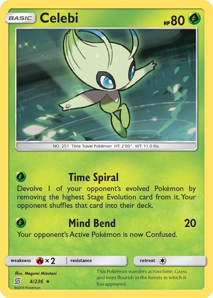 Celebi #4 Unified Minds Pokemon card