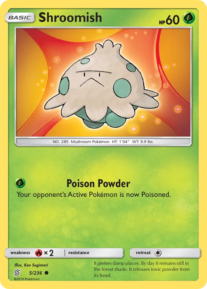 Shroomish #5 Unified Minds Pokemon card
