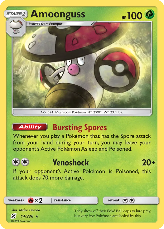 Amoonguss #14 Unified Minds Pokemon card