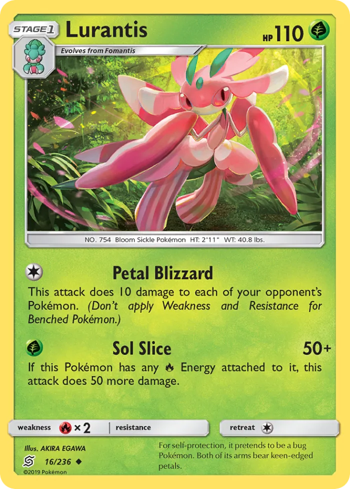 Lurantis #16 Unified Minds Pokemon card