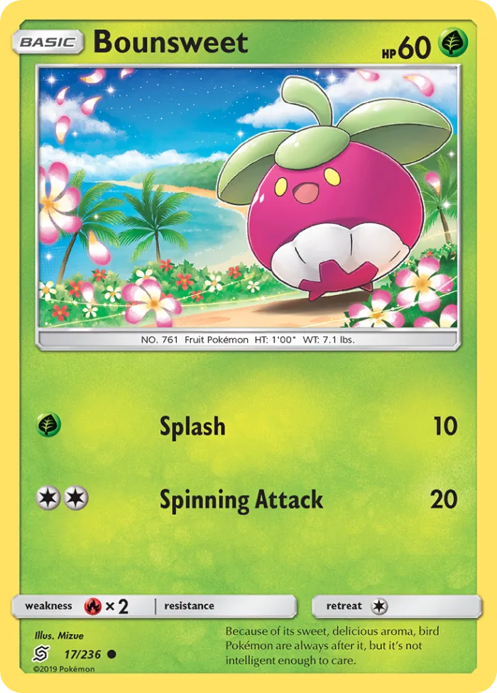 Bounsweet #17 Unified Minds Pokemon card